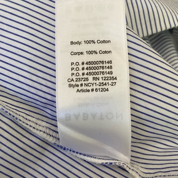 Aritzia Babaton Off the Shoulder Blouse Striped Size XS Cotton - Picture 8 of 8